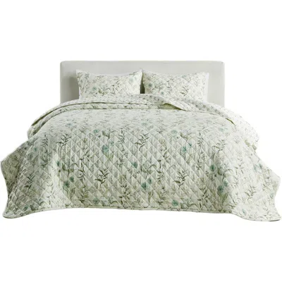 Woven & Weft Floral 3-piece Quilt Set In Natural Floral