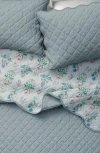 Woven & Weft Floral Cotton Scalloped Quilt & Sham Set In Thriving Flowers