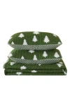 Woven & Weft Forest Lodge Reversible Quilt & Sham Set In Little Trees - Olive