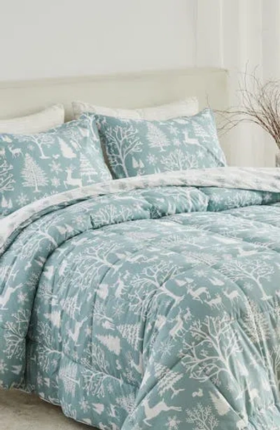 Woven & Weft Holiday 3-piece Comforter Set In Blue