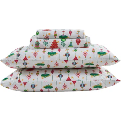 Woven & Weft Holiday 3-piece Microfiber Bed Sheet Set In Multi