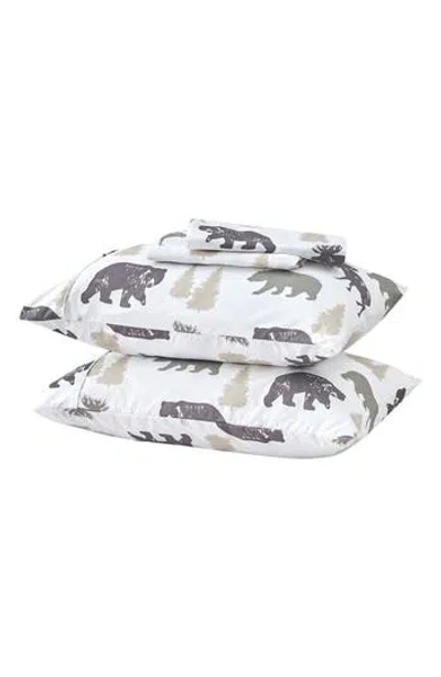 Woven & Weft Holiday Print 4-piece Sheet Set In Bear