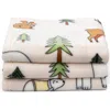 Woven & Weft Holiday Print Plush Velvet Throw Blanket In Wildlife