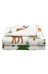 Woven & Weft Holiday Print Reversible Faux Shearling Throw Blanket