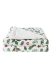Woven & Weft Holiday Print Reversible Faux Shearling Throw Blanket