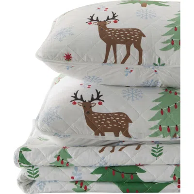 Woven & Weft Holiday Theme Reversible Quilt & Sham Set