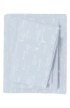 Woven & Weft Lodge 4-piece Flannel Bed Sheet Set In Blue
