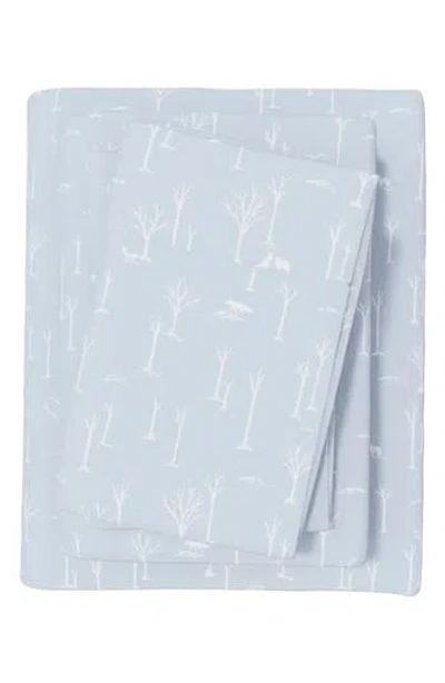 Woven & Weft Lodge 4-piece Flannel Bed Sheet Set In Blue