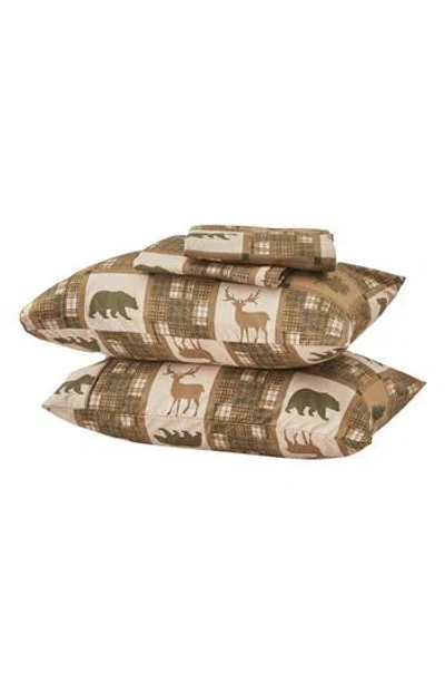 Woven & Weft Lodge Print Sheet Set In Animal Print