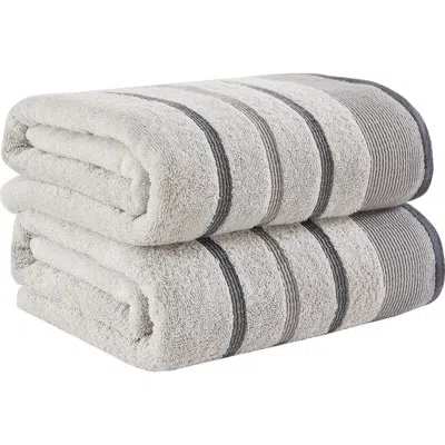 Woven & Weft Luxurious Cotton 2-pack Decorative Bath Towel Set In Multi