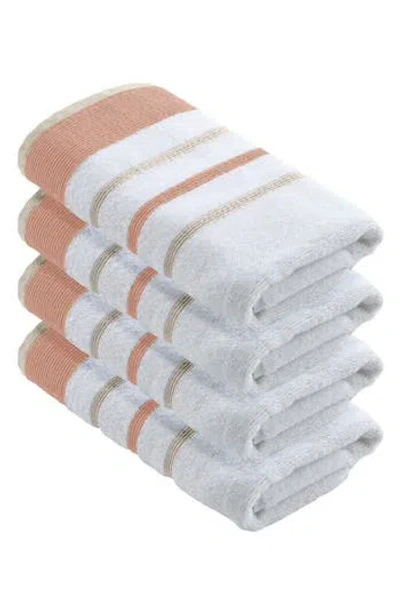 Woven & Weft Luxurious Cotton 4-pack Decorative Hand Towels In White
