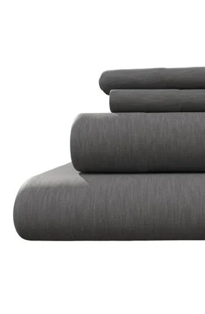 Woven & Weft Organic Cotton Jersey Sheet Set In Gray