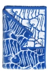 Woven & Weft Oversize Beach Towel In Blue/white Fish