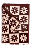Woven & Weft Oversize Beach Towel In Terracotta Checkered Daisies