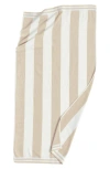 Woven & Weft Pastel Cabana Cotton Beach Towel In Oatmeal