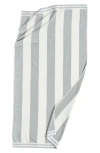 Woven & Weft Pastel Cabana Cotton Beach Towel In Pale Grey