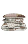 Woven & Weft Patchwork 3-piece Quilt Set In Brown