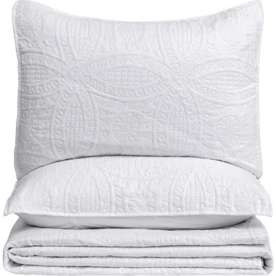 Woven & Weft Pinsonic 3-piece Quilt Set In White