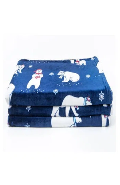Woven & Weft Polar Bear Velvet Blanket
