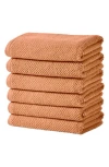 Woven & Weft Popcorn Texture 6-piece Towel Set In Clay