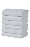 Woven & Weft Popcorn Texture 6-piece Towel Set In Optic White