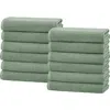 Woven & Weft Popcorn Textured 6-piece Cotton Bath Towel Set In Green
