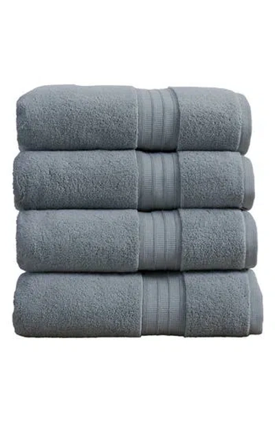 Woven & Weft Premium Cotton 4-pack Bath Towel Set In Blue