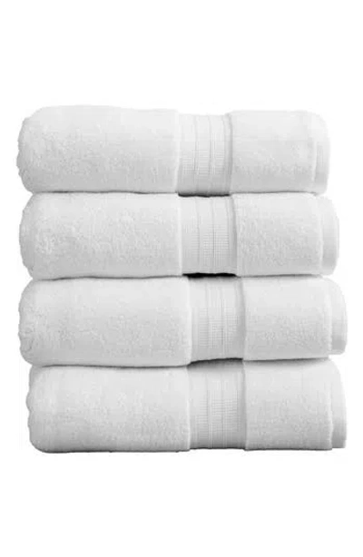 Woven & Weft Premium Cotton 4-pack Bath Towel Set In White