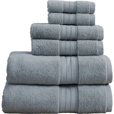 Woven & Weft Premium Cotton 6-piece Towel Set In Blue