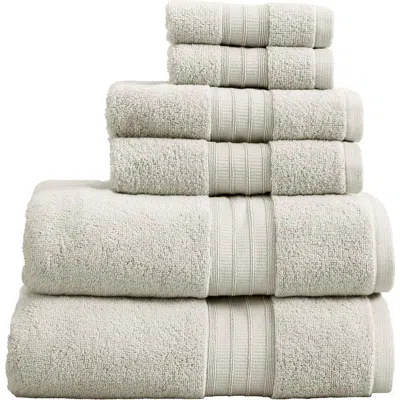 Woven & Weft Premium Cotton 6-piece Towel Set In Gray