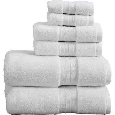 Woven & Weft Premium Cotton 6-piece Towel Set In White