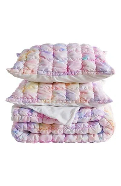 Woven & Weft Puff Textured Quilt Set In Multi
