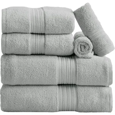 Woven & Weft Quick-dry Cotton 6-piece Towel Set In Blue