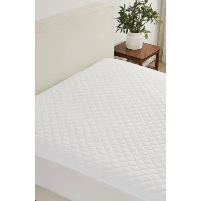 Woven & Weft Quilted Mattress Pad In White