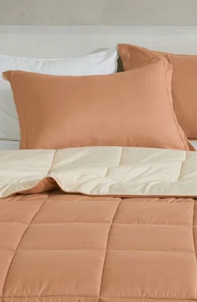 Woven & Weft Reversible Comforter Set In Brown