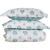Woven & Weft Reversible Microfiber Comforter Set In White Sage Floral Print