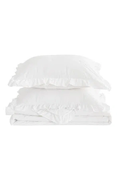 Woven & Weft Ruffle Quilt Set In White
