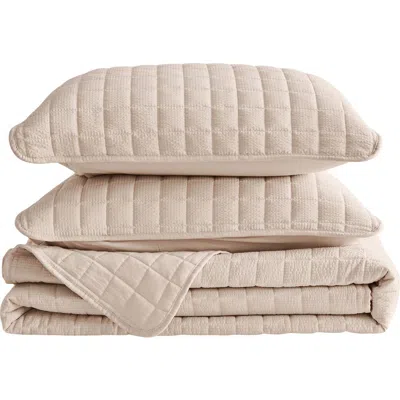 Woven & Weft Seersucker Quilt Set In Brown