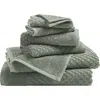 Woven & Weft Diamond Textured 6-piece Towel Set In Desert Sage Green