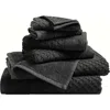 Woven & Weft Diamond Textured 6-piece Towel Set In Midnight