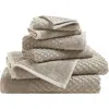 Woven & Weft Diamond Textured 6-piece Towel Set In Sand