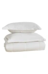 Woven & Weft Solid Comforter Set In White