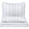 Woven & Weft Stripe Quilt & Sham Set In Grey