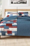 Woven & Weft Summer Lodge Reversible Quilt Set In Americana Patchwork