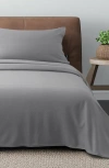 Woven & Weft Super Soft Extra Plush Fleece Sheet Set In Paloma Grey