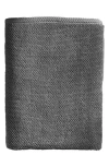 Woven & Weft Textured Single Bath Towel In Dark Grey