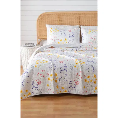 Woven & Weft Tiny Floral Quilt & Sham Set In White