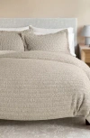 Woven & Weft Waffle Cotton Reversible Duvet & Sham Set In Brown