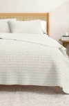 Woven & Weft Waffle Weave 3-piece Quilt Set In Brown