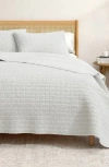 Woven & Weft Waffle Weave 3-piece Quilt Set In Gray
